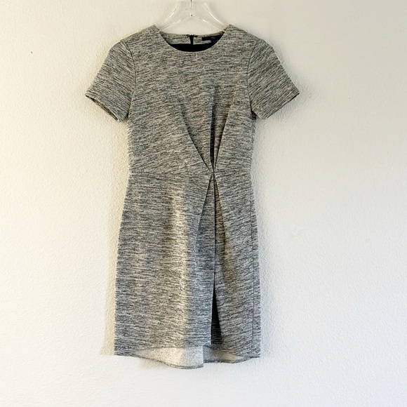 Tibi Grey Cinched Waist T Shirt Dress size 2 - Picture 2 of 8